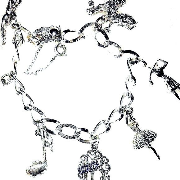 BEAU Sterling Silver Charm Bracelet - Picture 1 of 12